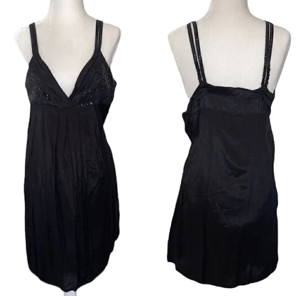 Vintage Free People Embellished 100% Cotton Slip Dress